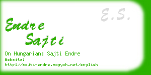 endre sajti business card